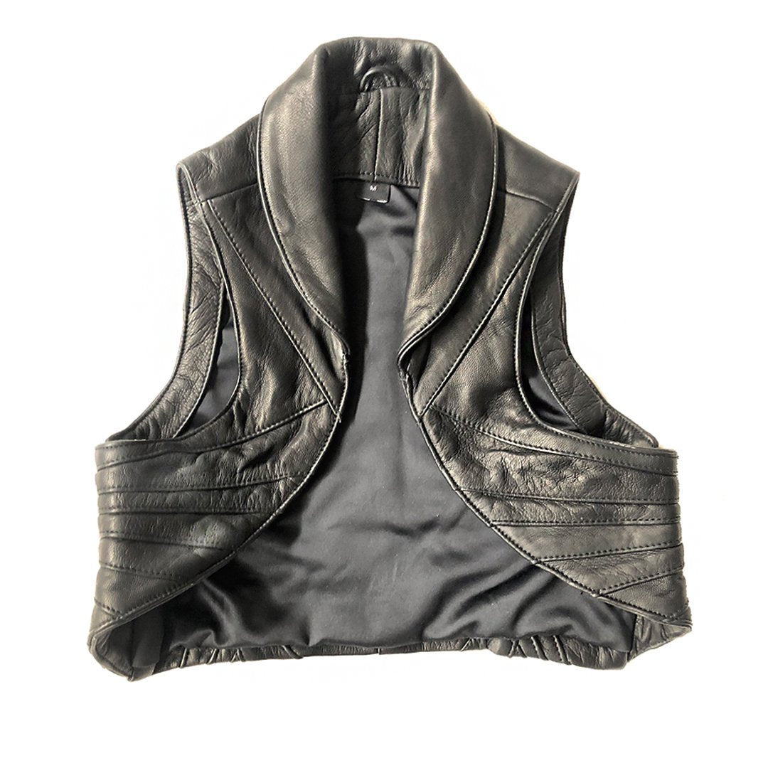 MAHARAH BOLERO Leather Vest | littleKINGDesigns